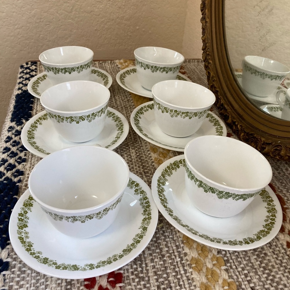 12pc Corelle Spring Blossom Cups Saucers